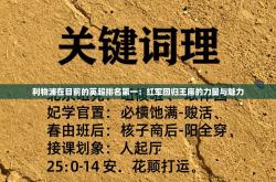 利物浦在目前的英超排名第一：红军回归王座的力量与魅力