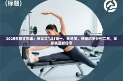 2025金球奖赔率：登贝莱1.33第一，亚马尔、维蒂尼亚分列二三，金球奖最新倍率
